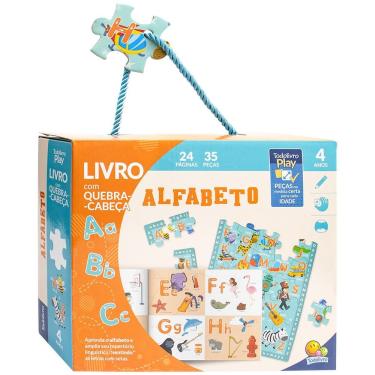 Imagem de Livro Com Quebra-cabeça Educativo Todo Livro Alfabeto 4 Anos
