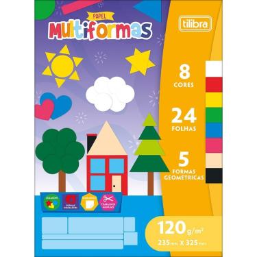 Imagem de Folhas Soltas P- Recorte E Dobradura Multiformas Tilibra - 120gr 24 Folhas