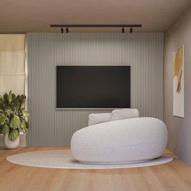 Imagem de Painel para Tv 80 Polegadas Ripado Modular Gris Fosco