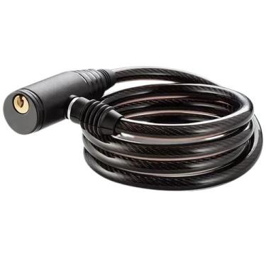 Imagem de Cadeado Trava Anti Furto Cabo De Aço Segurança Bike Espiral 1Mx12mm - 