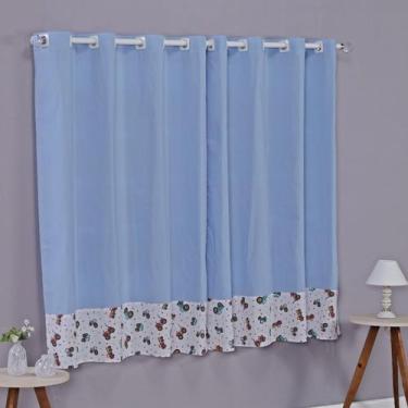 Imagem de Cortina Baby 2 Metros Quarto de Bebê Infantil Menino Menina Varão Simp