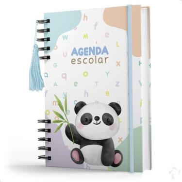 Imagem de Agenda Creche Infantil Capa Dura Cuidado Diário Menino Panda - NISTI P