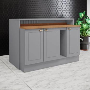 Imagem de Kit Ilha Gourmet 3 Portas com Tampo - Espresso Móveis