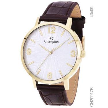 Imagem de Relógio Champion Masculino Dourado Pulseira Couro CN20917B