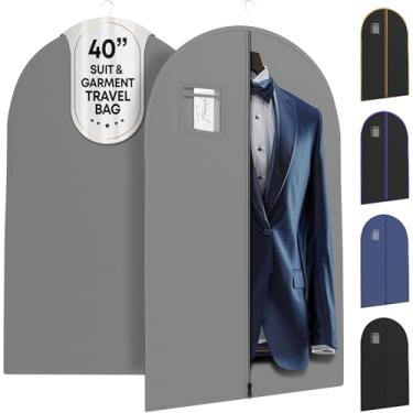 Imagem de Bolsas de viagem para roupas de terno - Leve -101,6 cm x 61 cm - Coleção masculina da Your Bags (cinza)