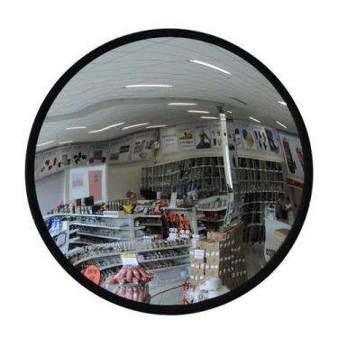 Imagem de Espelho Convexo 50 Cm Para Garagens, Lojas E Supermercados - VS, Preto