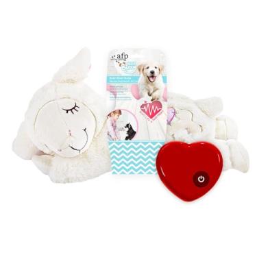 Imagem de All For Paws Brinquedo para cães com batimento cardíaco, alívio da ansiedade de cães, brinquedos de pelúcia para cães de ovelha, brinquedos para animais de estimação, treinamento e comportamento de cães, brinquedo de pelúcia para cães