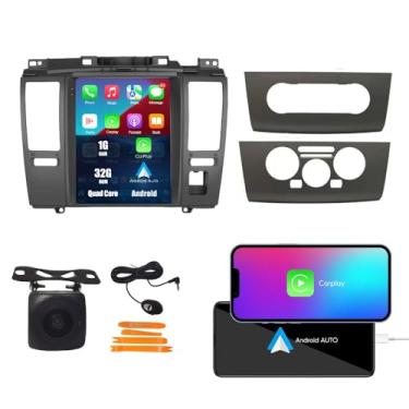 Imagem de Kunfine Tesla Style CarPlay Android Auto Navigation Stereo GPS Radio Reverse Camera 24.6 cm IPS Touchscreen Headunit Tablet Media Player para Nissan Tiida Latio 2005-2010, se aplicável Quad Core 1G +