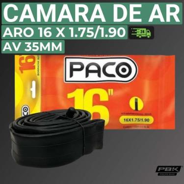 Imagem de Camara de Ar Paco Bike 16 X 1.75 1.90 Schrader 35 mm