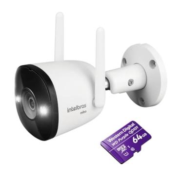 Imagem de Câmera de Segurança Wi-Fi IM5+ Full Color Externa IP67 Intelbras + Cartão de Memória Micro SD Para CFTV 64GB WD Purple