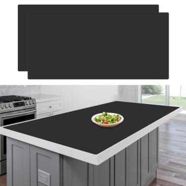 Imagem de Tapete de silicone grande de 120 cm x 60 cm para balcão de cozinha, protetor de bancada antiderrapante resistente ao calor, à prova d'água, tapete de artesanato de silicone para ilha de cozinha