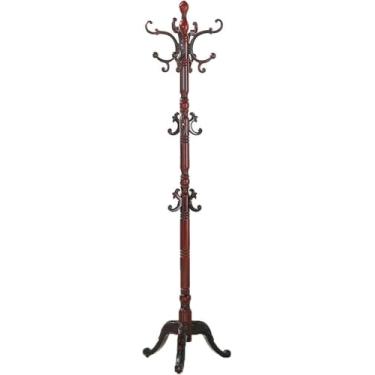 Imagem de Cabide De Cabides Marrons Cabide De Chão Para Casa Cabide De Chapéu Cabide Gravura Vintage à Prova D'Água, Brown