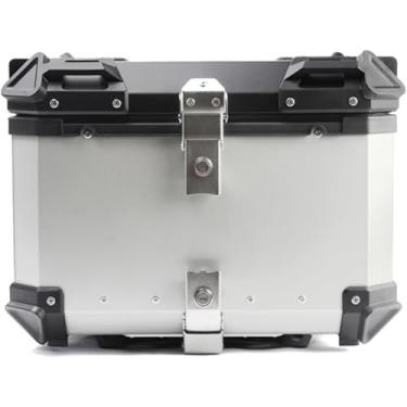 Imagem de Motocross Top Case Para Xadv X Adv 750 X Adv, Motocicleta Cauda Caixa Bagagem Impermeável Ciclomotor Armazenamento De Bagagem Motocicleta Tronco Motocicleta Top Box Para Viajar, Silver, 55L