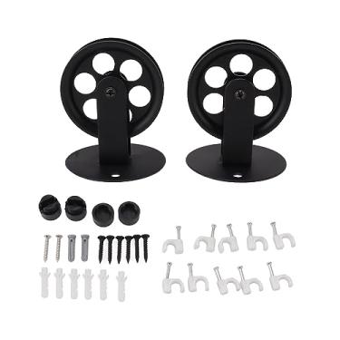 Imagem de Polias de Luz Pendente Industrial, Polias de Parede Vintage de Montagem No Teto Conjunto de 2 para Luzes de Planta Penduradas DIY, Adequadas para a Maioria das Luzes Pendentes, Instalação Rápida e