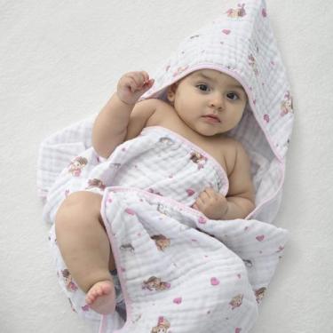 Imagem de Toalha de Banho Soft 2 Camadas Fralda Turma da Mônica Baby, Mônica