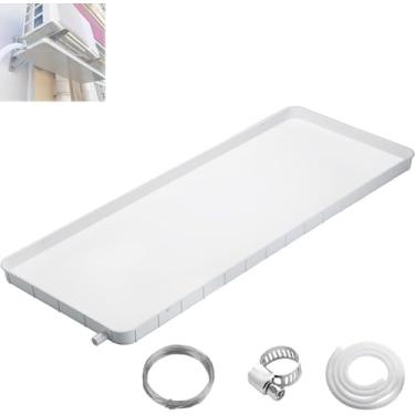 Imagem de Air Coditioer Drip Pa Portátil Ac Drai Pa Com Drai, Codesate Drai Pa Bandeja De Gotejamento De Plástico, 1-2p Widow Air Coditioer Drai Kit Para Sistemas De Bomba De Calor Ac Split, 2m hose