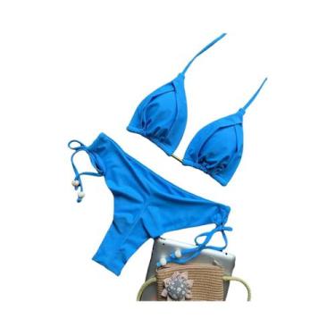 Imagem de Conjunto De Biquíni Sexy Feminino Com Alças E Efeito Push Up, Moda Bra