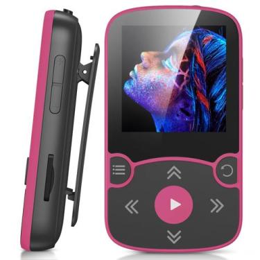 Imagem de Leitor MP3 AGPTEK 64GB com clipe, Bluetooth 5.3, rádio FM