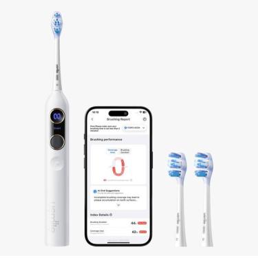 Imagem de Escova de dentes elétrica usmile Y20 PRO para adultos com 2 cabeças de