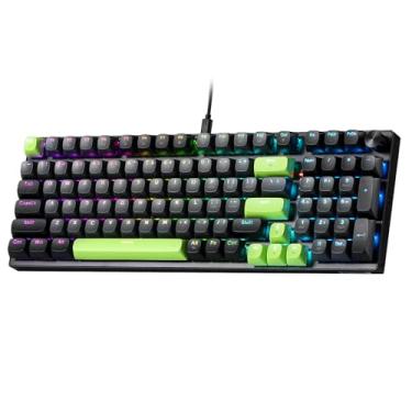 Imagem de Redragon K740 Teclado para jogos RGB com fio de 98 teclas, teclado mecânico 95% PBT com base de alumínio sólido, controle de botão dedicado e soquete hot-swap, interruptor linear personalizado