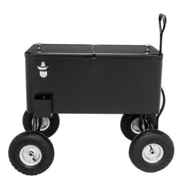Imagem de Cooler Wagon VINGLI, caixa de gelo rolante de 80 litros, capacidade de