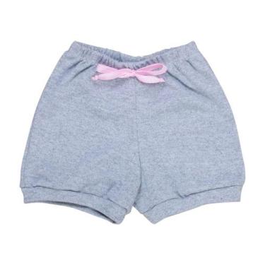 Imagem de Short para Bebê Menina de Algodão Verão em Mescla - Era Uma Vez, 0-3M,