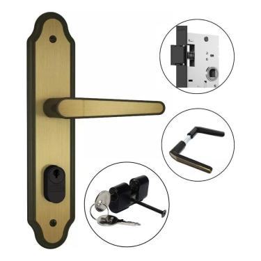 Imagem de Fechadura Completa Porta Madeira Stam 803/03 Espelho Oxidado