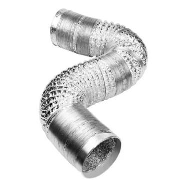 Imagem de Conduta Flexível Revestida AlumíNio de 6 Polegadas 150mm + Ventilador Extrator Fita Adesiva Exaustor(5M)