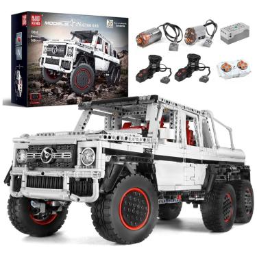 Imagem de Kit de Construção Picape Off Road 6x6 com 3686 Peças e Controle Remoto por APP para Crianças e Adultos, Mould King, Branca