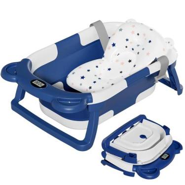 Imagem de Banheira de bebê TPN dobrável portátil com termômetro