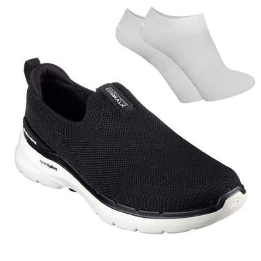 Imagem de Kit Tênis Skechers Go Walk 6 Masculino + Par de Meia