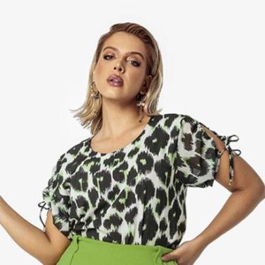 Imagem de Blusa Feminina Estampa Animal Print-Feminino