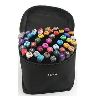 Imagem de 36/60/80/100/120/168 peças Caneta Marcadora De Cabeça Dupla Conjunto De Canetas De Aquarela Especial Para Crianças (48 Cores)