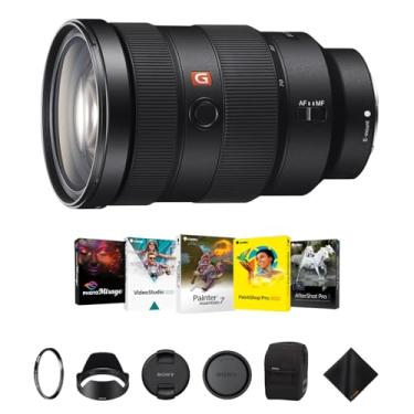 Imagem de Sony Lente FE 24-70 mm f/2.8 GMaster para E-Mount - Lente teleobjetiva grande angular a curta com filtro protetor UV Tiffen de 82 mm, kit de software Corel e pano de limpeza - Pacote essencial