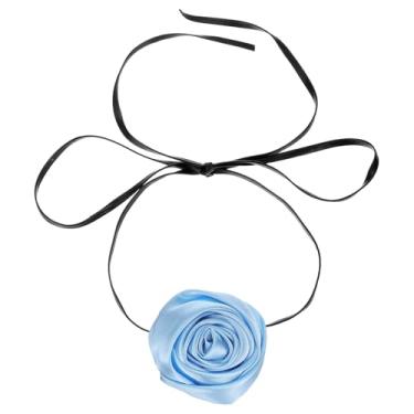 Imagem de PATIKIL Colar de rosas para mulheres, gargantilhas de flores, gargantilhas ajustáveis, acessórios modernos para casamento, One Size, Algodão, Âmbar