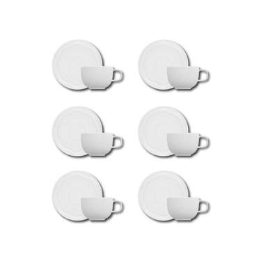Imagem de Conjunto de Xícaras para Café Germer Shell em Porcelana 80 ml – 6 Peças