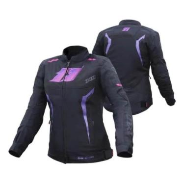 Imagem de Jaqueta X11 One Sport Sporadic Feminina Preto Rosa e Roxo Tamanho:2G, 