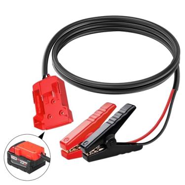 Imagem de Grampos de cabo de ligação compatíveis com Mil-waukee M18, 1,3FT 8AWG Bateria Portátil Jumper Starter Cabos de impulsionador automotivo Alimentação para carro Jump Starting Using Tool
