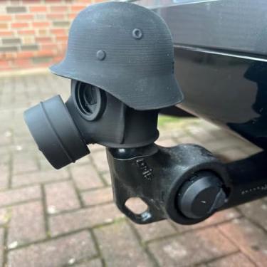 Imagem de Capa de engate de reboque - Tampa de tubo de reboque estilo máscara de gás tampa de engate para a maioria dos receptores de engate de veículos