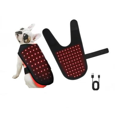 Imagem de Cinto de Terapia com Luz Vermelha para Animais de Estimação – Faixa de Aquecimento Infravermelho de 660nm e 850nm para Cães e Gatos, Cinta Lombar Ajustável com 74 LEDs, 3 Modos,USB-C,Temporizador (Cinto de luz vermelha tamanho P)