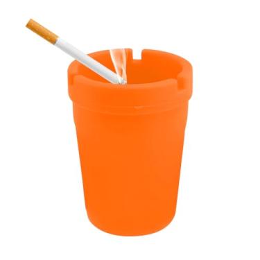 Imagem de MTRPS Cinzeiro de carro sem fumaça, bandeja de cinzeiro de charuto autoextinguível, balde de bumbum portátil, suporte de copo à prova de cheiro, acessório de fumo para caminhão, carro, casa