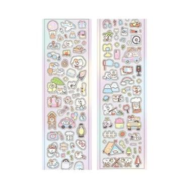 Imagem de Fita Adesiva Recortada Em Estilo Cartoon Guca 4 Estilos 1 Rolo DIY Álb