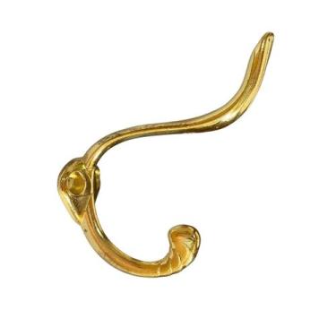 Imagem de Kit c/2 Gancho Cabideiro FRJ Duplo Metal para Pendurar e Parafusos - G