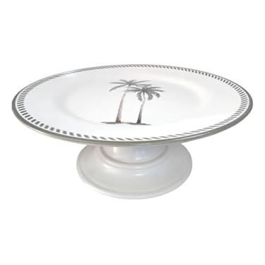 Imagem de Boleira Centro De Mesa Prato De Bolo Com Pé Buffet Caraíva Acetinad