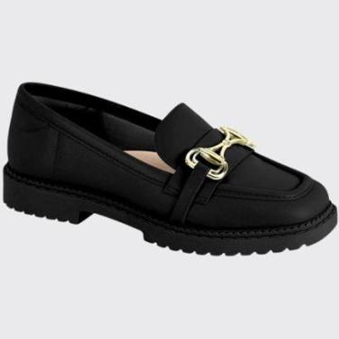 Imagem de Sapato Mocassim Slip On Feminino Fivela Ouro Confort Moleca 5823.101.9569-Feminino