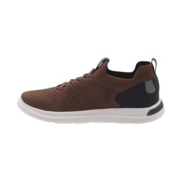 Imagem de Tênis Masculino Slip On Knit Tipo Meia Calce Fácil Leve Confortável Respirável (Marrom, BR, Adulto, Numérico, 42)