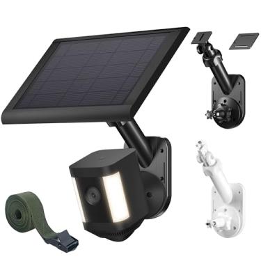 Imagem de Suporte de parede para câmeras e painéis solares, suporte 2 em 1 para Ring, Blink, Eufy, Arlo, Wyze, etc. Painel solar e cam, com anel Stick Up Cam/Spotlight Cam/Plus/Pro (bateria), ângulo ajustável