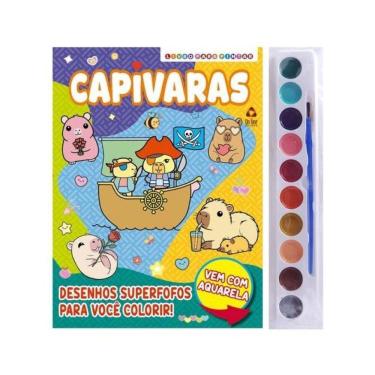 Imagem de Capivaras Livro Para Pintar Com Aquarela