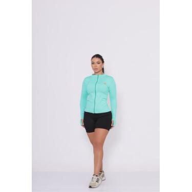 Imagem de Camisa Térmica Uv Blusa Tecido Gelado Proteção Solar Zíper - - Raioon,