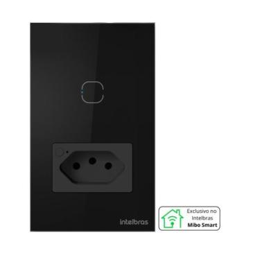 Imagem de Tomada com Interruptor Inteligente WI-FI ETW 1011 Intelbras Preto